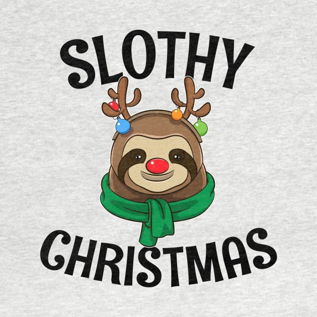 Gift For Sloth Lovers Slothy Christmas by teeleoshirts